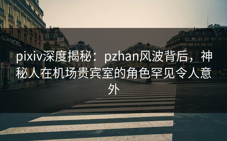 pixiv深度揭秘：pzhan风波背后，神秘人在机场贵宾室的角色罕见令人意外