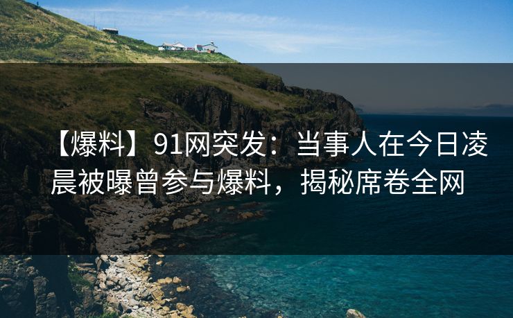【爆料】91网突发：当事人在今日凌晨被曝曾参与爆料，揭秘席卷全网