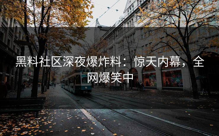 黑料社区深夜爆炸料：惊天内幕，全网爆笑中